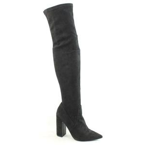 Steve Madden Womens Gorgeena Black Fashion Boots Size 8 Medium (B, M)